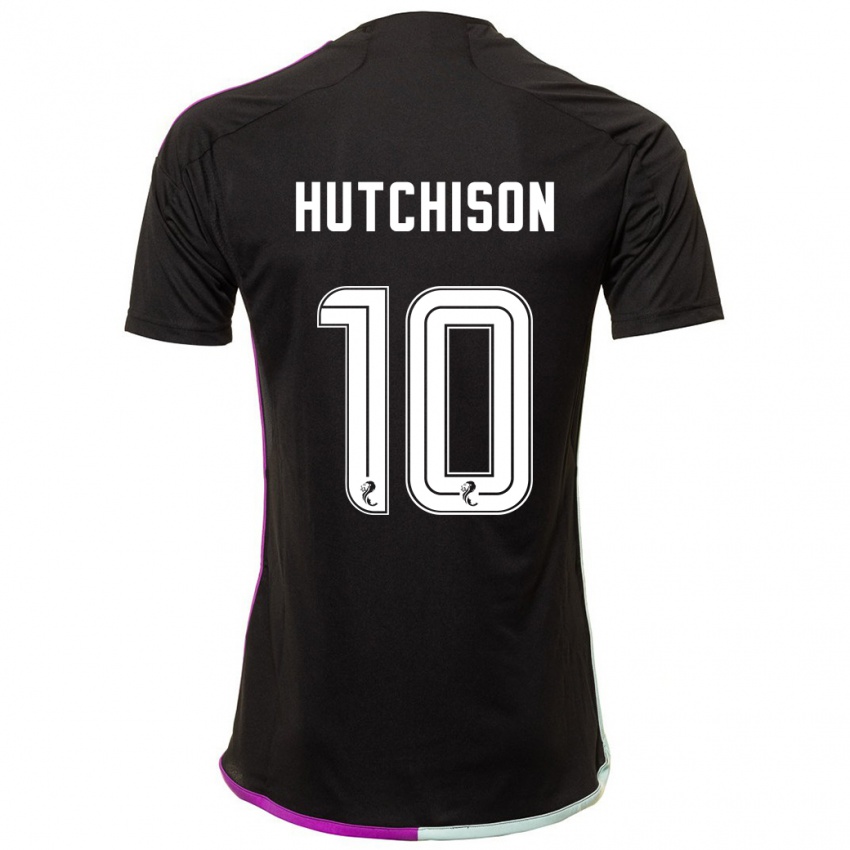 Mænd Bayley Hutchison #10 Sort Udebane Spillertrøjer 2023/24 Trøje T-Shirt