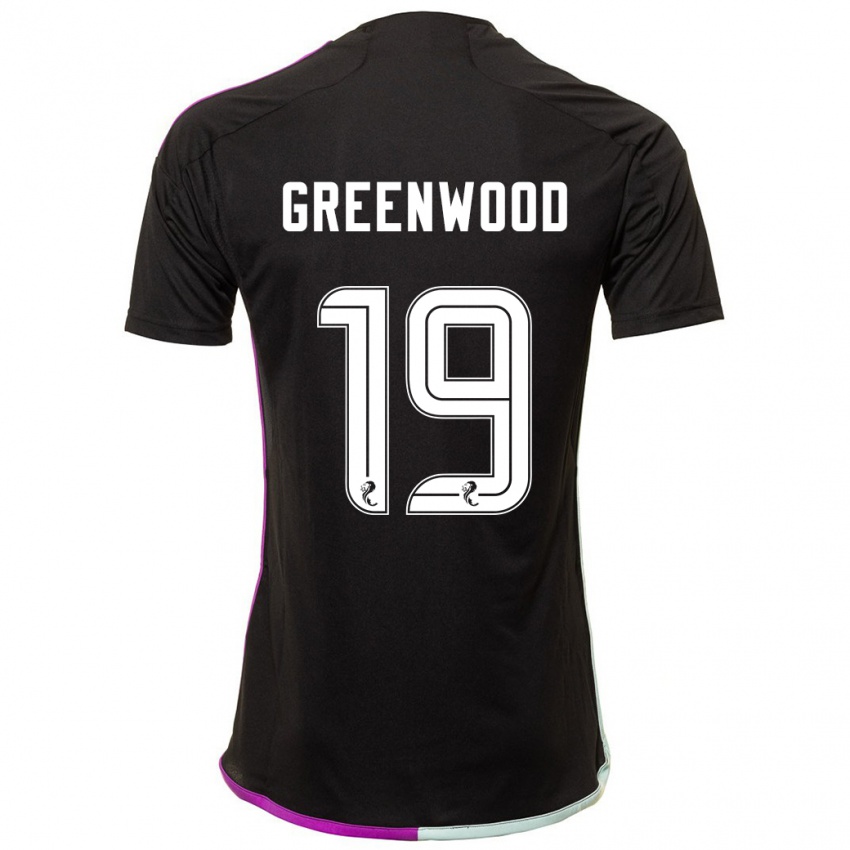 Mænd Brodie Greenwood #19 Sort Udebane Spillertrøjer 2023/24 Trøje T-Shirt