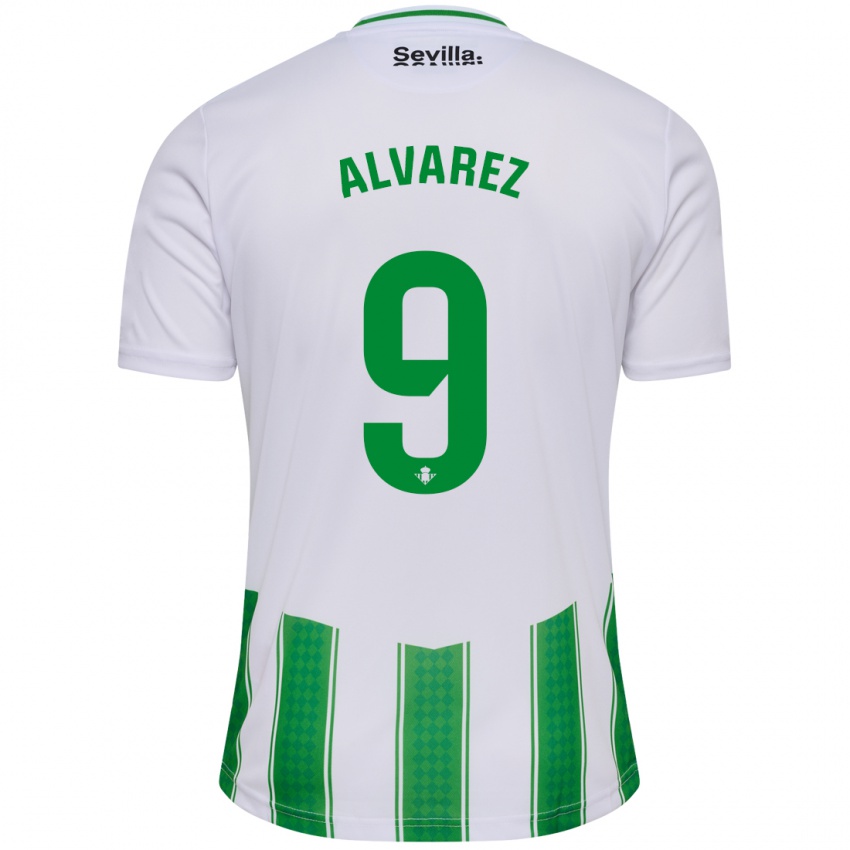 Kvinder Carmen Álvarez Sánchez #9 Hvid Hjemmebane Spillertrøjer 2023/24 Trøje T-Shirt