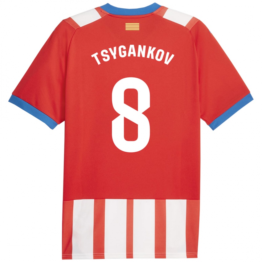 Kvinder Viktor Tsygankov #8 Rød Hvid Hjemmebane Spillertrøjer 2023/24 Trøje T-Shirt