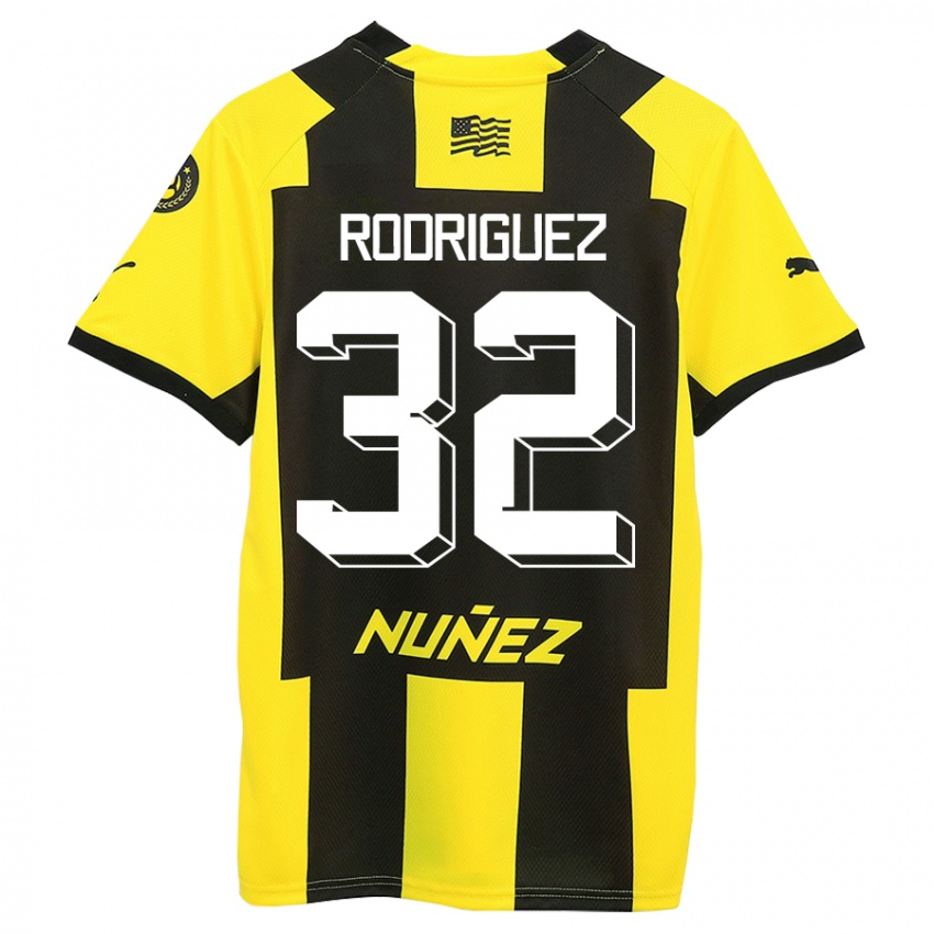 Kvinder Randall Rodríguez #32 Gul Sort Hjemmebane Spillertrøjer 2023/24 Trøje T-Shirt