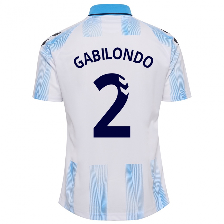 Kvinder Jokin Gabilondo #2 Hvid Blå Hjemmebane Spillertrøjer 2023/24 Trøje T-Shirt