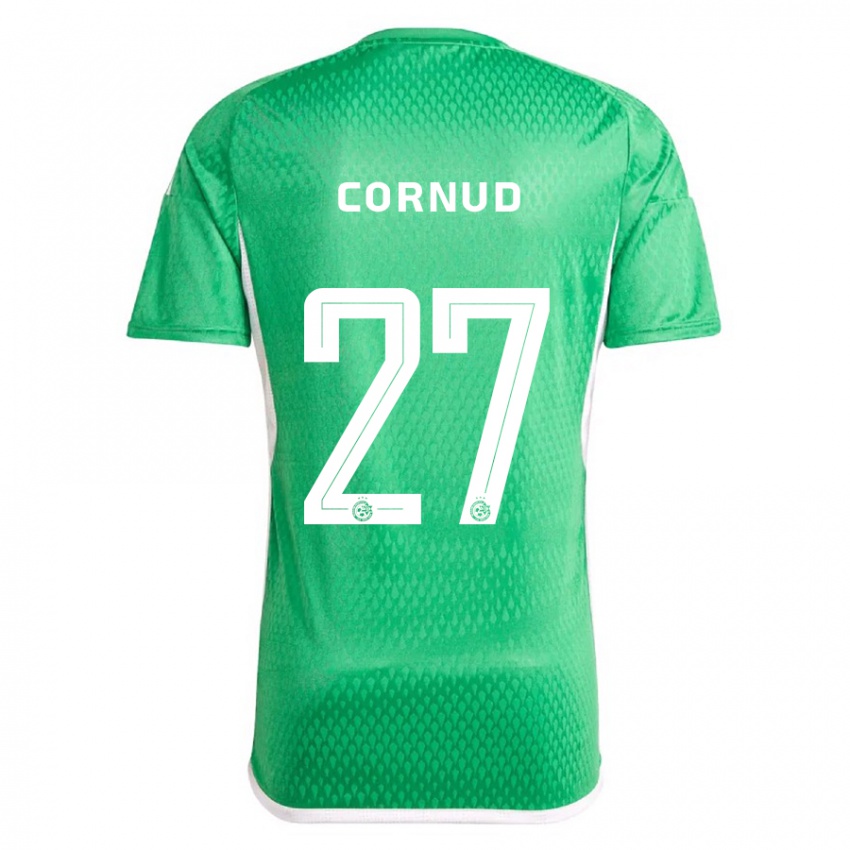 Kvinder Pierre Cornud #27 Hvid Blå Hjemmebane Spillertrøjer 2023/24 Trøje T-Shirt