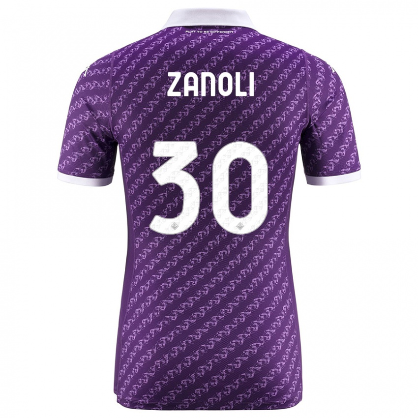 Kvinder Martina Zanoli #30 Viol Hjemmebane Spillertrøjer 2023/24 Trøje T-Shirt