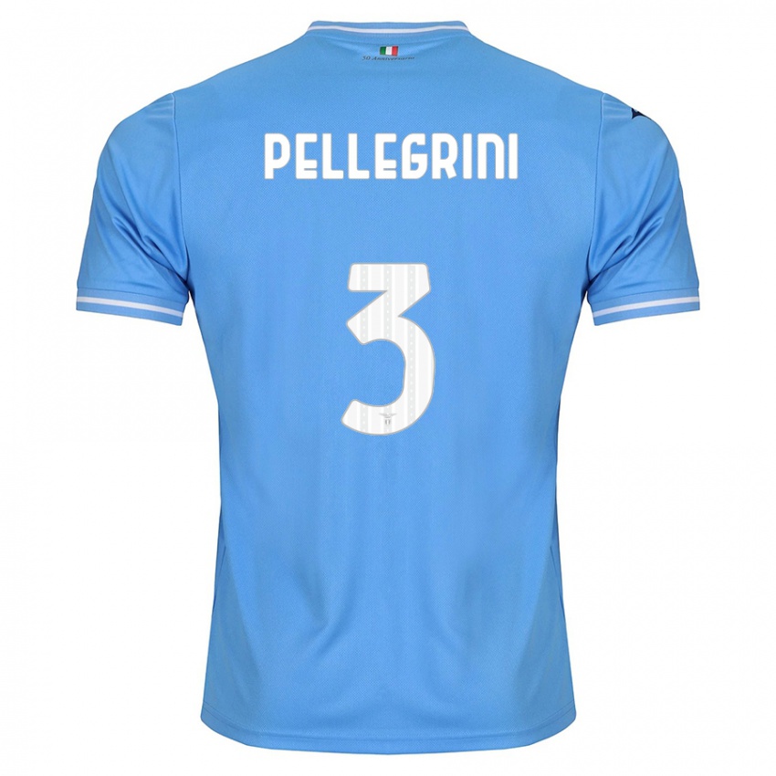 Kvinder Luca Pellegrini #3 Blå Hjemmebane Spillertrøjer 2023/24 Trøje T-Shirt