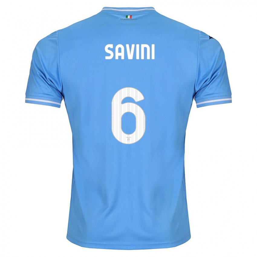 Kvinder Federica Savini #6 Blå Hjemmebane Spillertrøjer 2023/24 Trøje T-Shirt