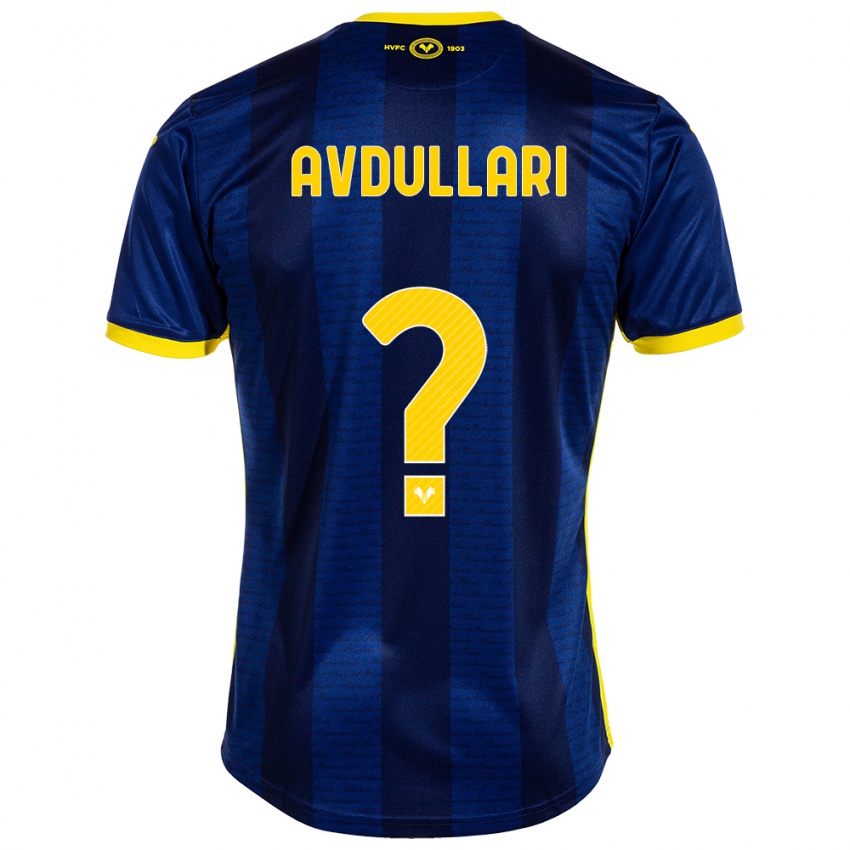 Kvinder Davide Avdullari #0 Flåde Hjemmebane Spillertrøjer 2023/24 Trøje T-Shirt