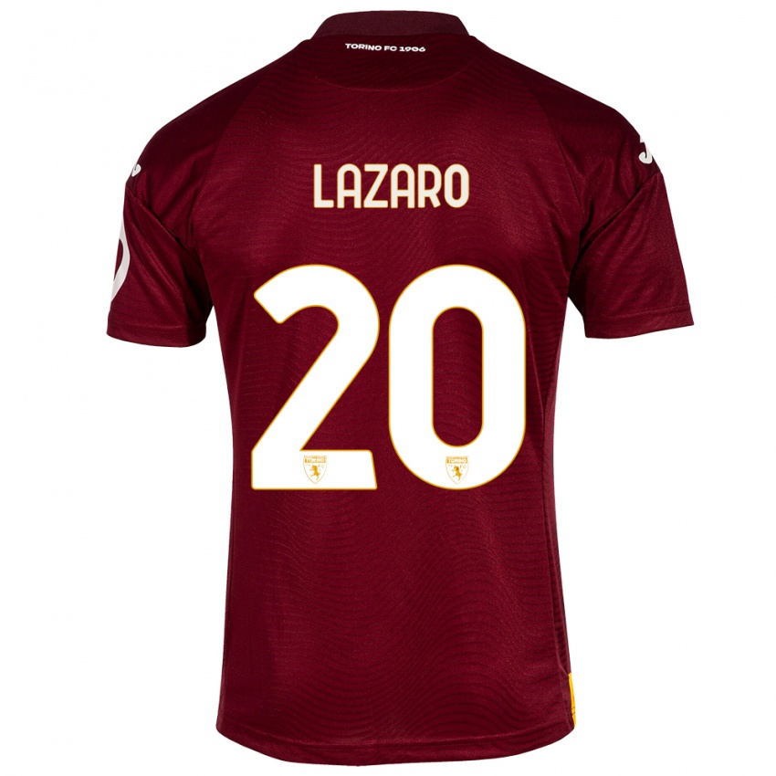 Kvinder Valentino Lazaro #20 Mørkerød Hjemmebane Spillertrøjer 2023/24 Trøje T-Shirt