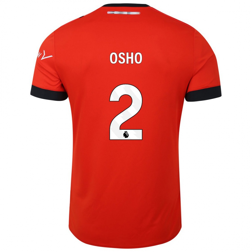 Kvinder Gabriel Osho #2 Rød Hjemmebane Spillertrøjer 2023/24 Trøje T-Shirt