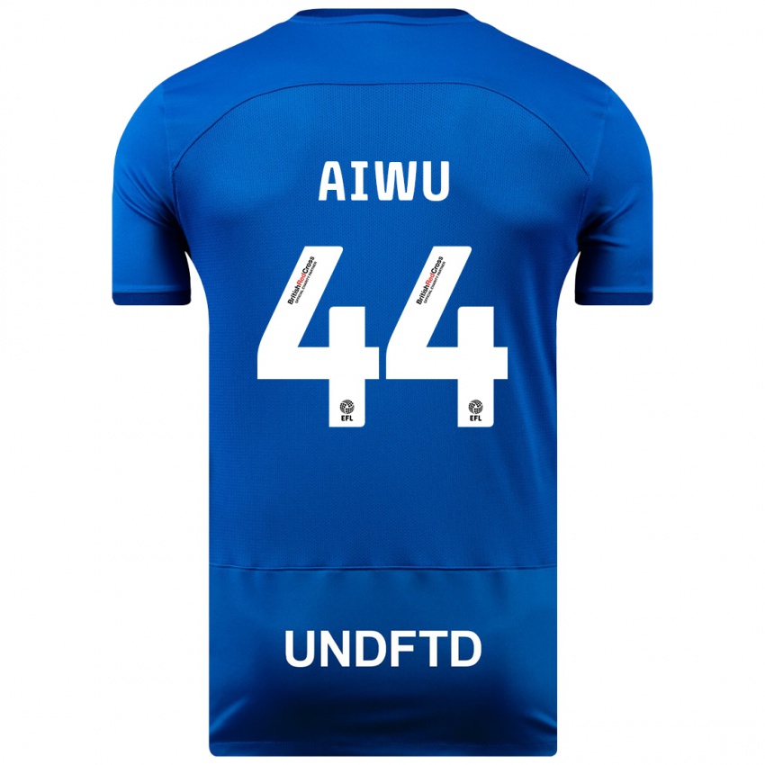 Kvinder Emanuel Aiwu #44 Blå Hjemmebane Spillertrøjer 2023/24 Trøje T-Shirt