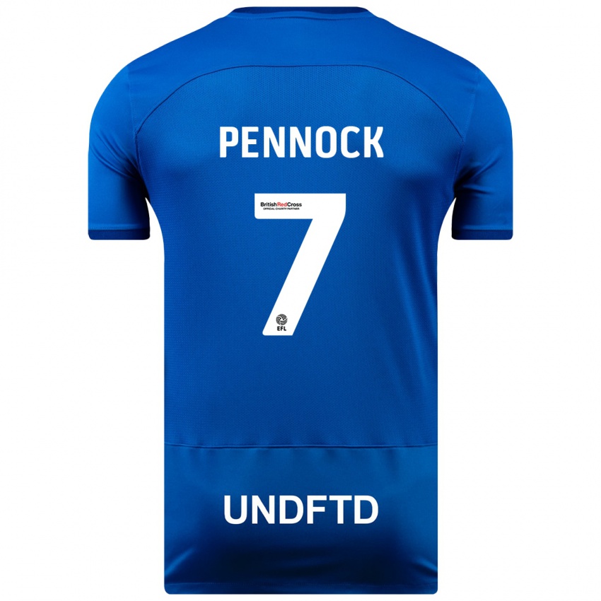 Kvinder Jade Pennock #7 Blå Hjemmebane Spillertrøjer 2023/24 Trøje T-Shirt