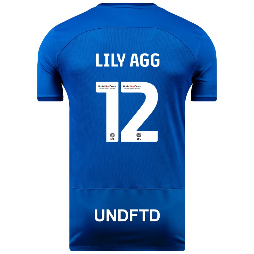 Kvinder Lily Agg #12 Blå Hjemmebane Spillertrøjer 2023/24 Trøje T-Shirt