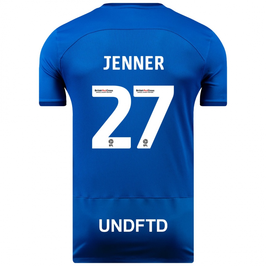 Kvinder Abbi Jenner #27 Blå Hjemmebane Spillertrøjer 2023/24 Trøje T-Shirt