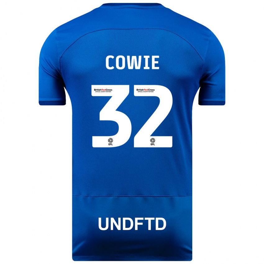 Kvinder Abbie Cowie #32 Blå Hjemmebane Spillertrøjer 2023/24 Trøje T-Shirt