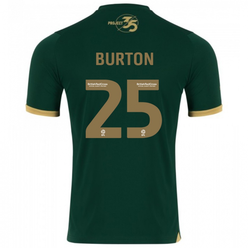 Kvinder Callum Burton #25 Grøn Hjemmebane Spillertrøjer 2023/24 Trøje T-Shirt