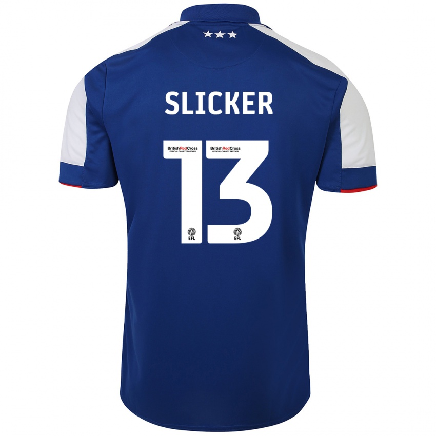 Kvinder Cieran Slicker #13 Blå Hjemmebane Spillertrøjer 2023/24 Trøje T-Shirt