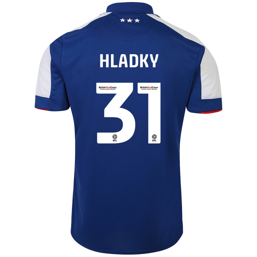 Kvinder Vaclav Hladky #31 Blå Hjemmebane Spillertrøjer 2023/24 Trøje T-Shirt