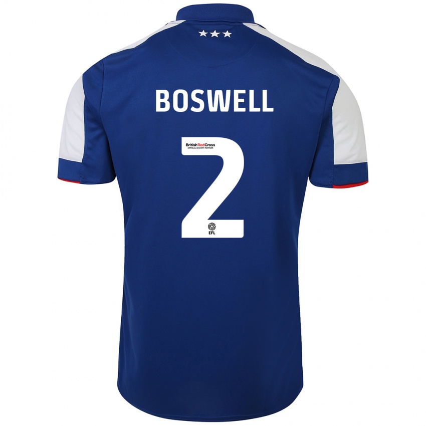 Kvinder Maria Boswell #2 Blå Hjemmebane Spillertrøjer 2023/24 Trøje T-Shirt