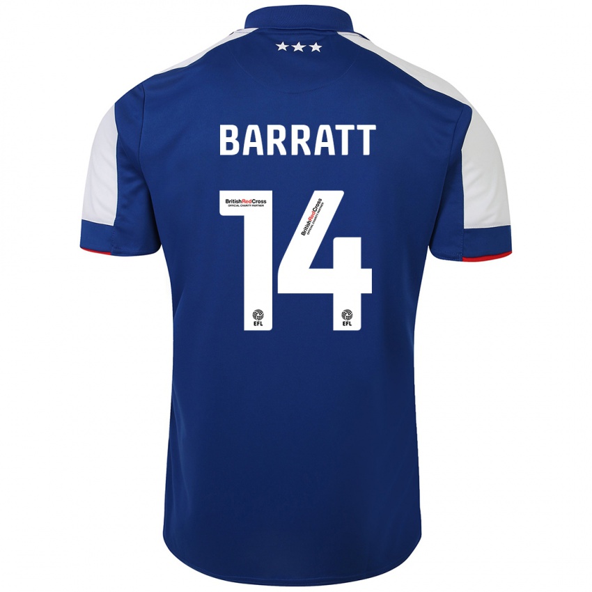 Kvinder Zoe Barratt #14 Blå Hjemmebane Spillertrøjer 2023/24 Trøje T-Shirt