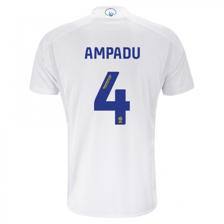 Kvinder Ethan Ampadu #4 Hvid Hjemmebane Spillertrøjer 2023/24 Trøje T-Shirt