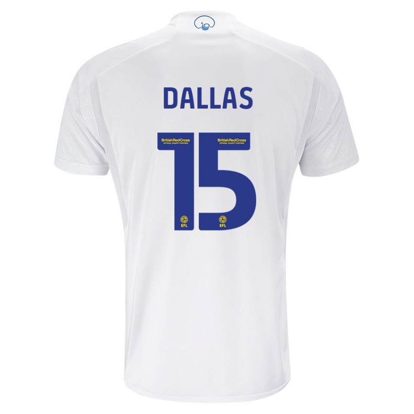 Kvinder Stuart Dallas #15 Hvid Hjemmebane Spillertrøjer 2023/24 Trøje T-Shirt