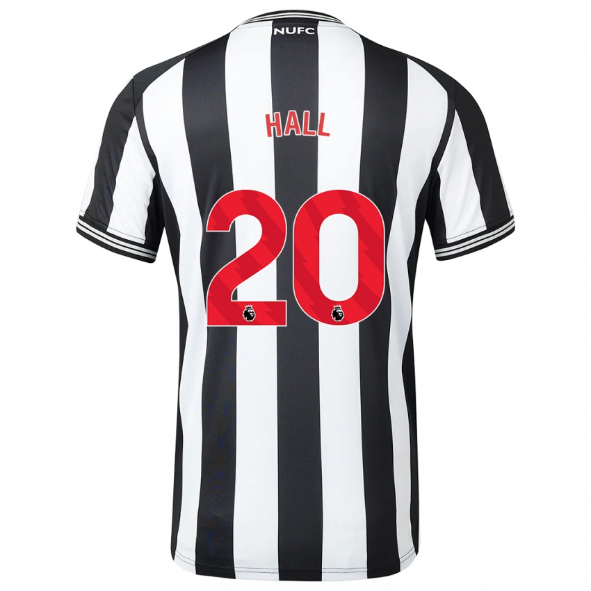 Kvinder Lewis Hall #20 Sort Hvid Hjemmebane Spillertrøjer 2023/24 Trøje T-Shirt