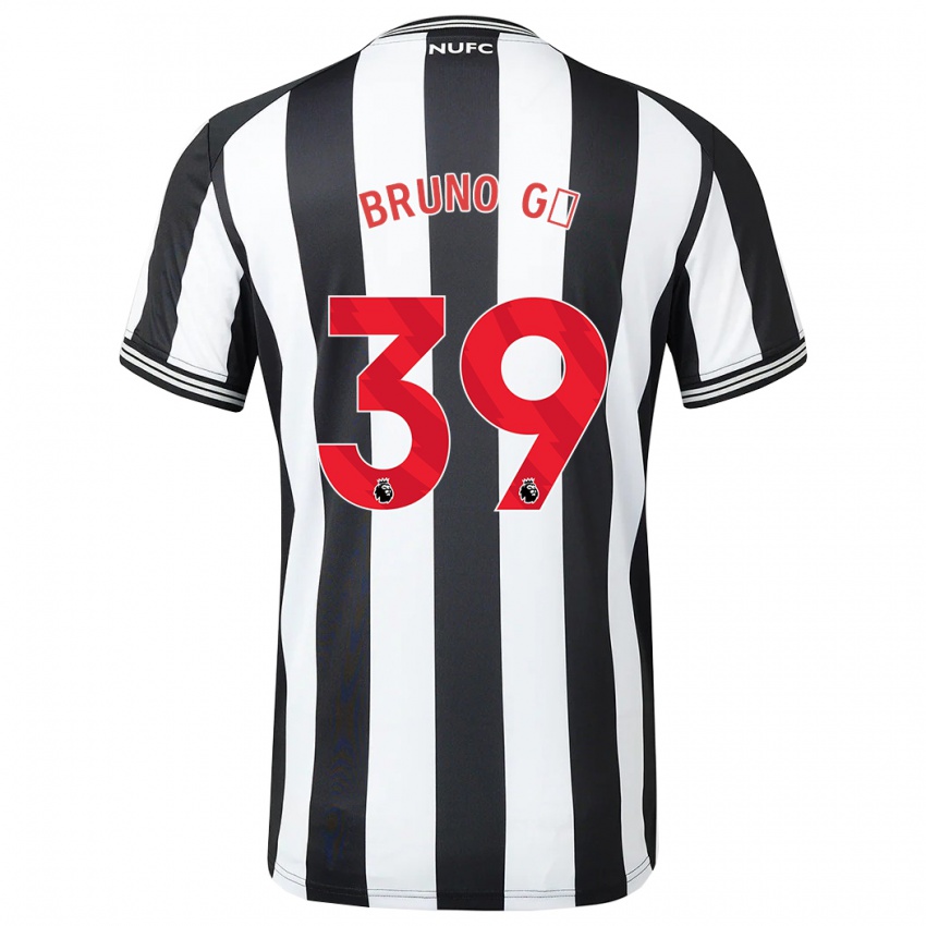 Kvinder Bruno Guimaraes #39 Sort Hvid Hjemmebane Spillertrøjer 2023/24 Trøje T-Shirt