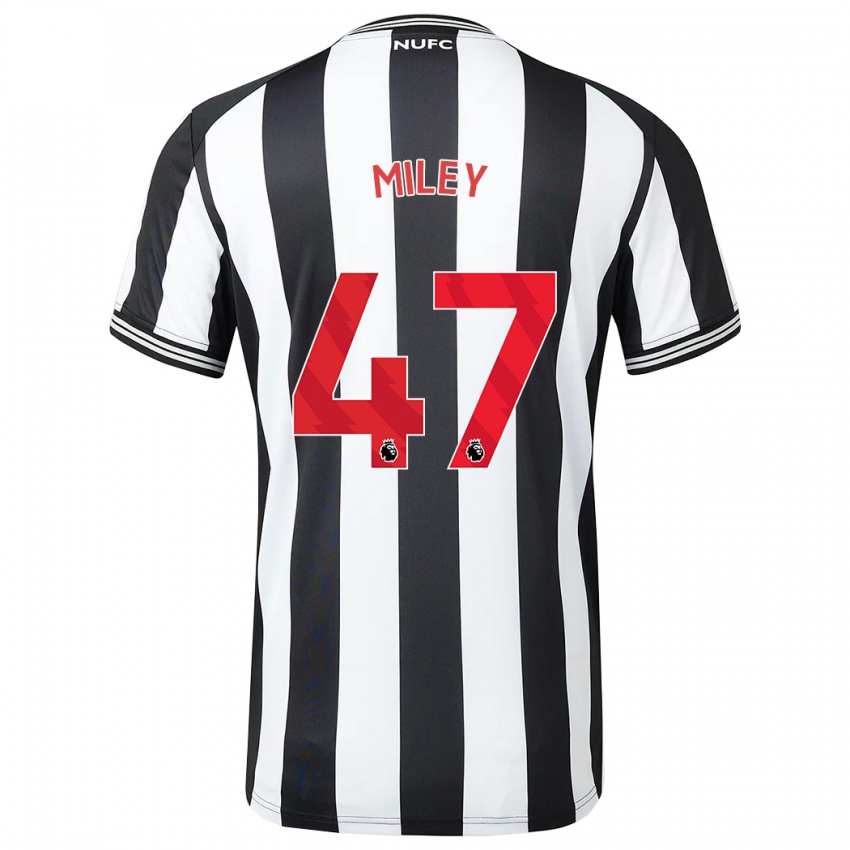 Kvinder Jamie Miley #47 Sort Hvid Hjemmebane Spillertrøjer 2023/24 Trøje T-Shirt