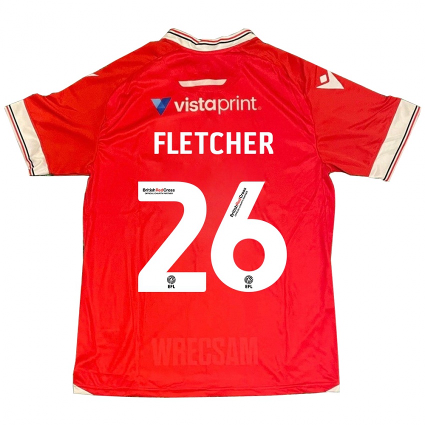 Kvinder Steven Fletcher #26 Rød Hjemmebane Spillertrøjer 2023/24 Trøje T-Shirt