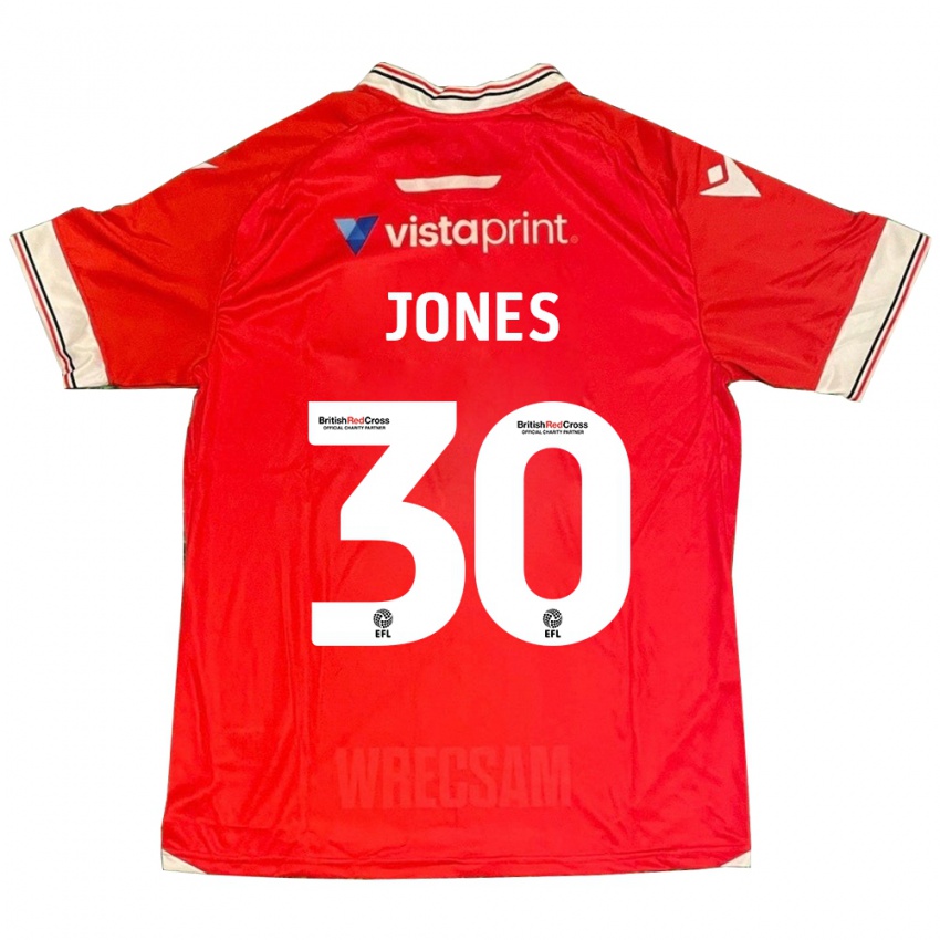 Kvinder James Jones #30 Rød Hjemmebane Spillertrøjer 2023/24 Trøje T-Shirt