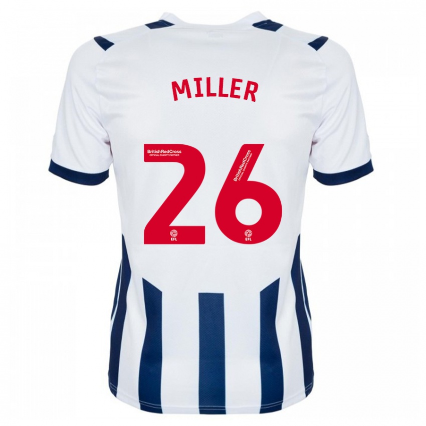 Kvinder Nna Miller #26 Hvid Hjemmebane Spillertrøjer 2023/24 Trøje T-Shirt