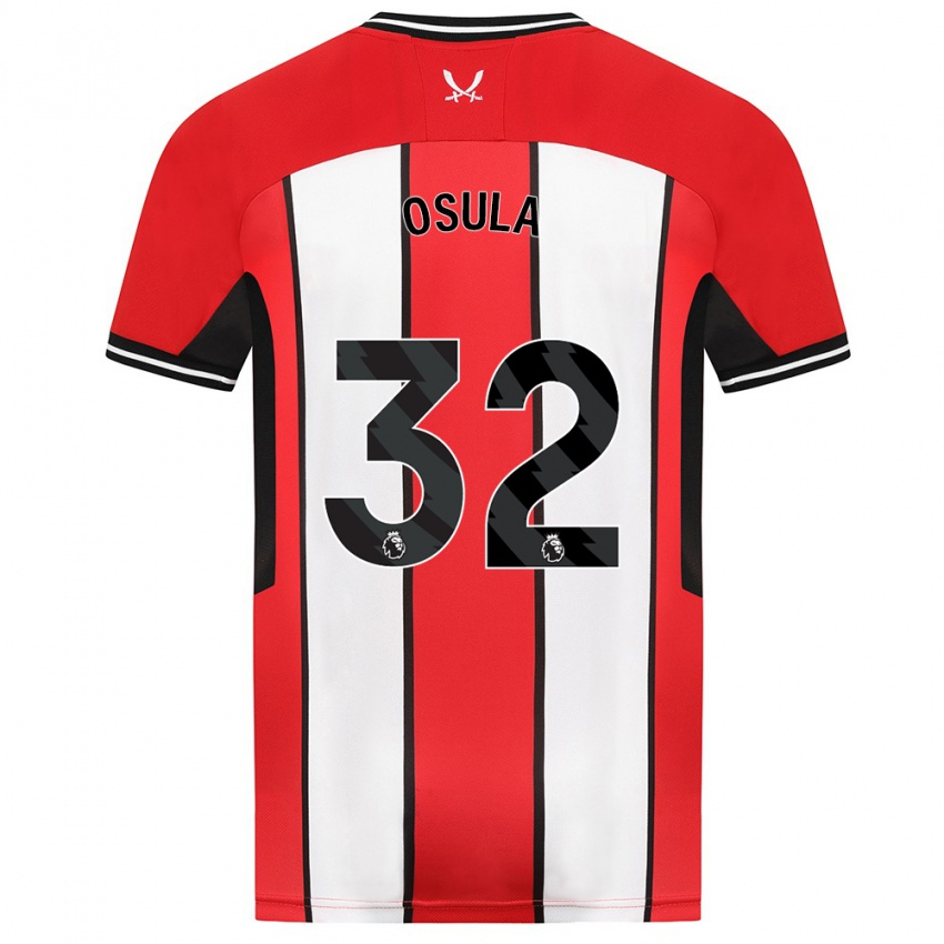 Kvinder William Osula #32 Rød Hjemmebane Spillertrøjer 2023/24 Trøje T-Shirt