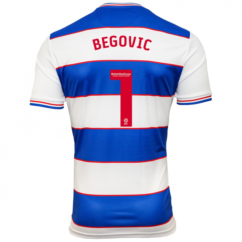 Kvinder Asmir Begovic #1 Hvid Blå Hjemmebane Spillertrøjer 2023/24 Trøje T-Shirt