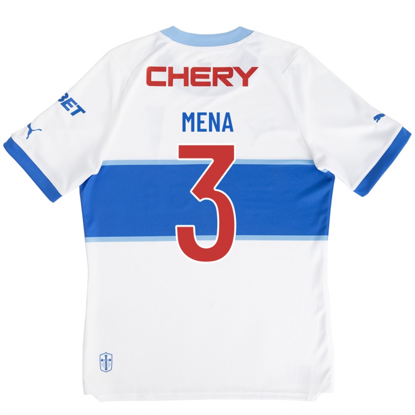 Kvinder Eugenio Mena #3 Hvid Hjemmebane Spillertrøjer 2023/24 Trøje T-Shirt