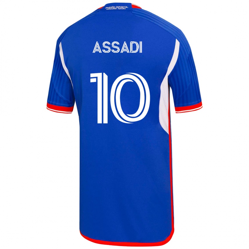 Kvinder Lucas Assadi #10 Blå Hjemmebane Spillertrøjer 2023/24 Trøje T-Shirt
