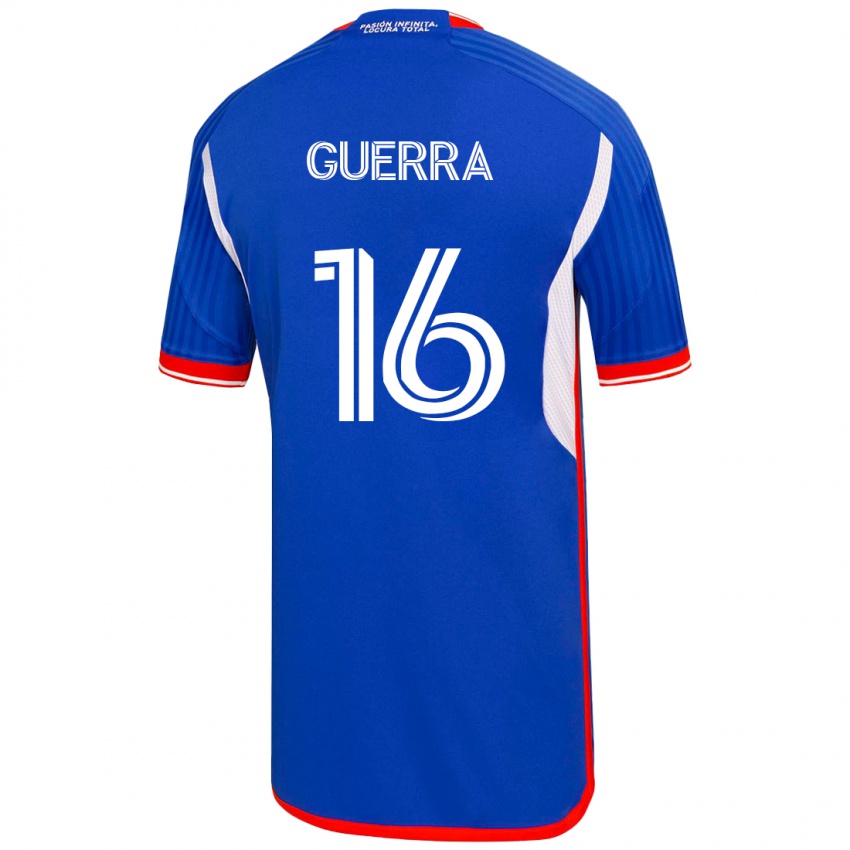 Kvinder Nicolás Guerra #16 Blå Hjemmebane Spillertrøjer 2023/24 Trøje T-Shirt