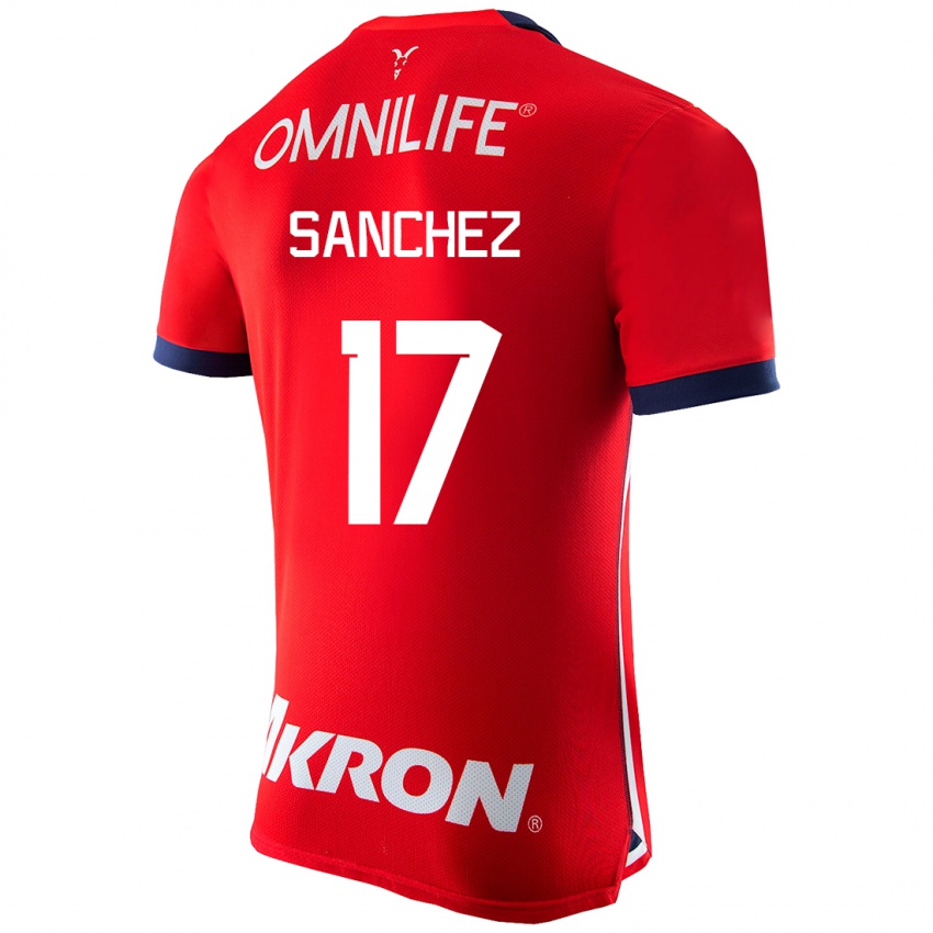 Kvinder Jesús Sánchez #17 Rød Hjemmebane Spillertrøjer 2023/24 Trøje T-Shirt