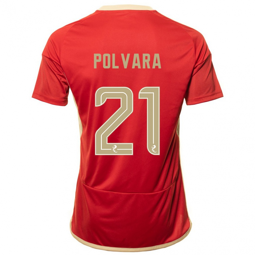 Kvinder Dante Polvara #21 Rød Hjemmebane Spillertrøjer 2023/24 Trøje T-Shirt