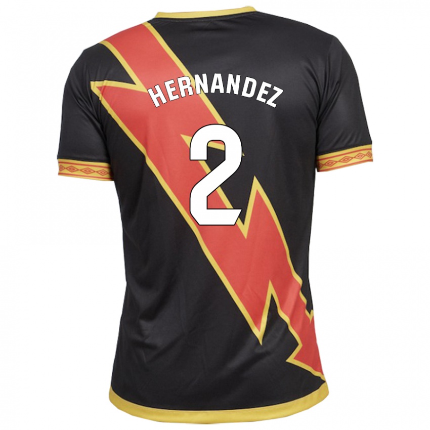 Kvinder Marco Hernández #2 Sort Udebane Spillertrøjer 2023/24 Trøje T-Shirt