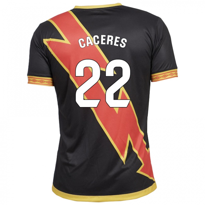 Kvinder Daniel Cáceres #22 Sort Udebane Spillertrøjer 2023/24 Trøje T-Shirt