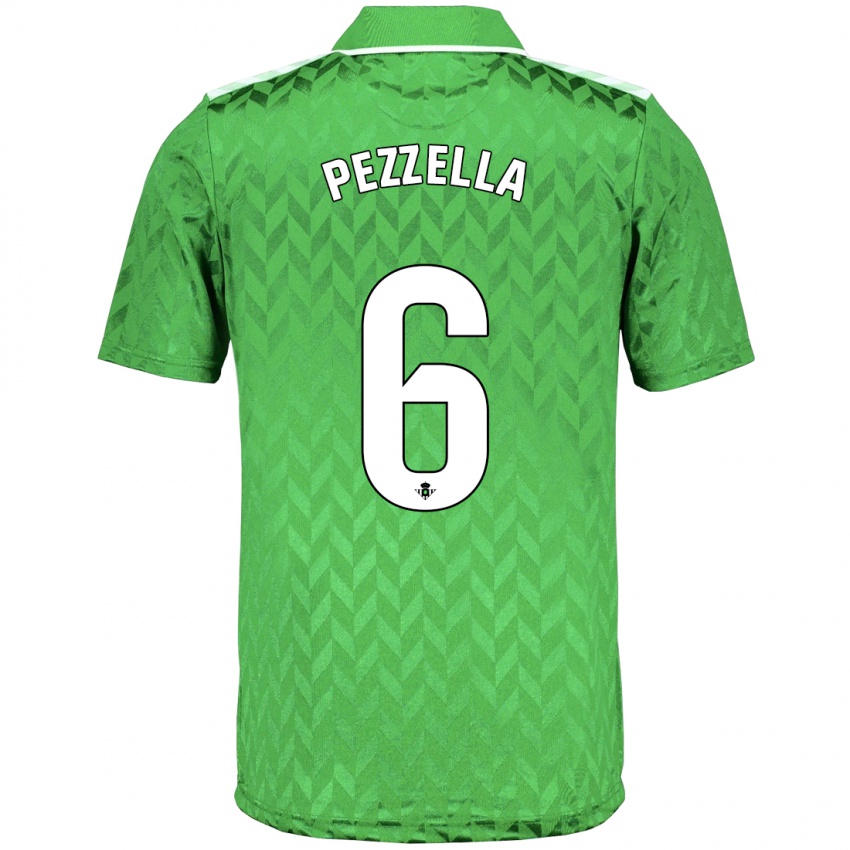 Kvinder German Pezzella #6 Grøn Udebane Spillertrøjer 2023/24 Trøje T-Shirt