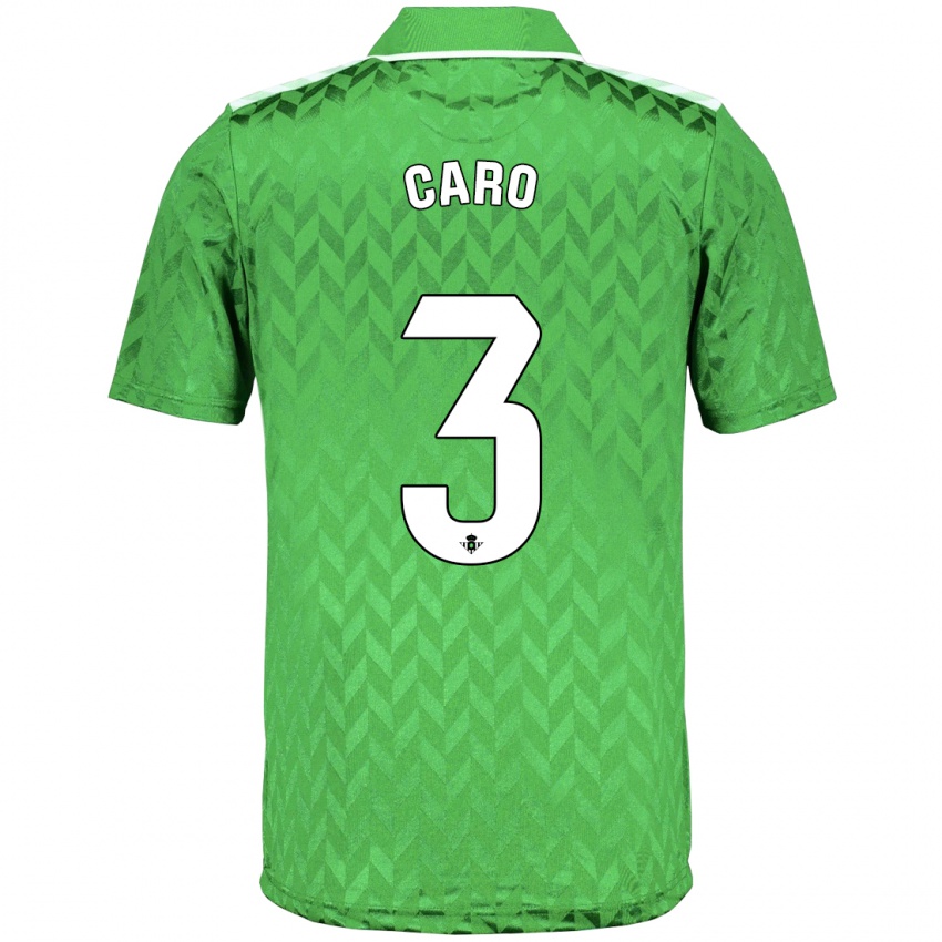 Kvinder Andrés Caro #3 Grøn Udebane Spillertrøjer 2023/24 Trøje T-Shirt