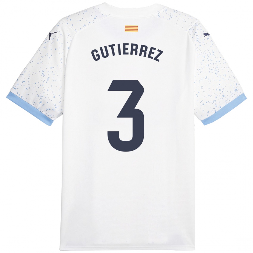 Kvinder Miguel Gutierrez #3 Hvid Udebane Spillertrøjer 2023/24 Trøje T-Shirt
