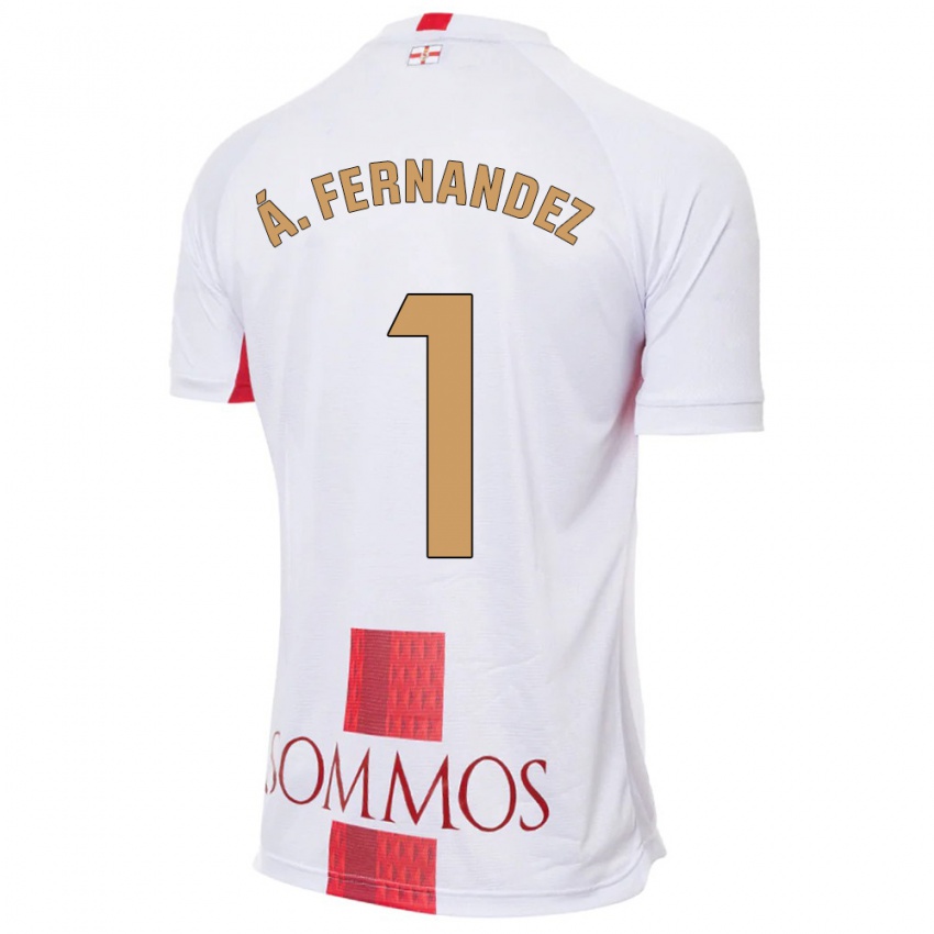 Kvinder Alvaro Fernandez #1 Hvid Udebane Spillertrøjer 2023/24 Trøje T-Shirt