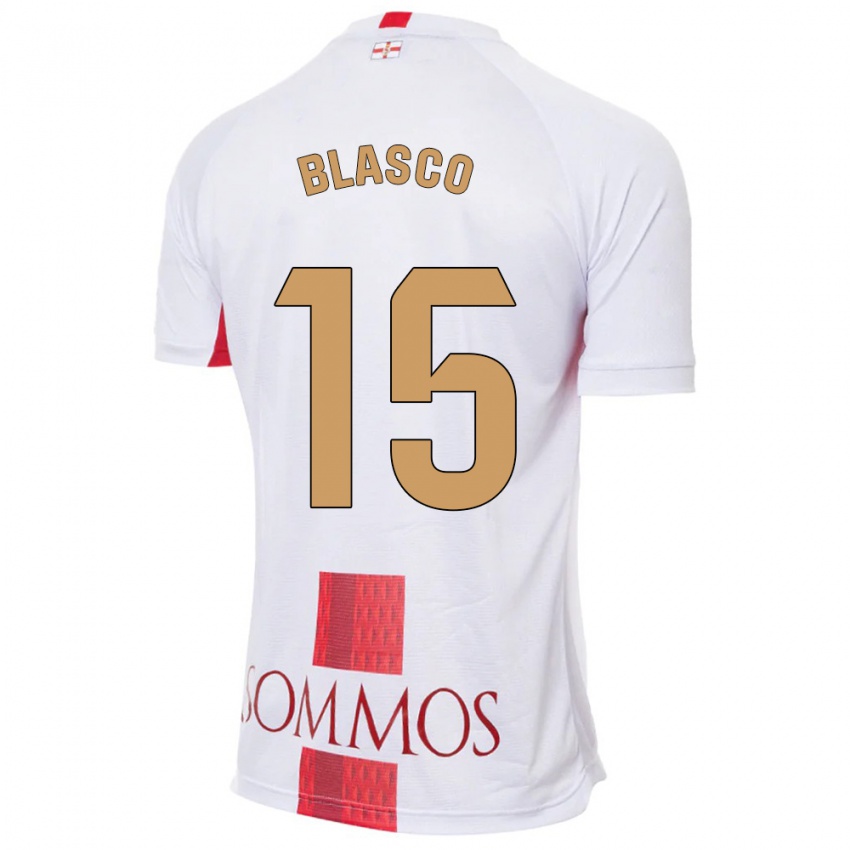 Kvinder Jeremy Blasco #15 Hvid Udebane Spillertrøjer 2023/24 Trøje T-Shirt