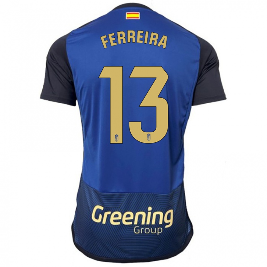 Kvinder Andre Ferreira #13 Flåde Udebane Spillertrøjer 2023/24 Trøje T-Shirt