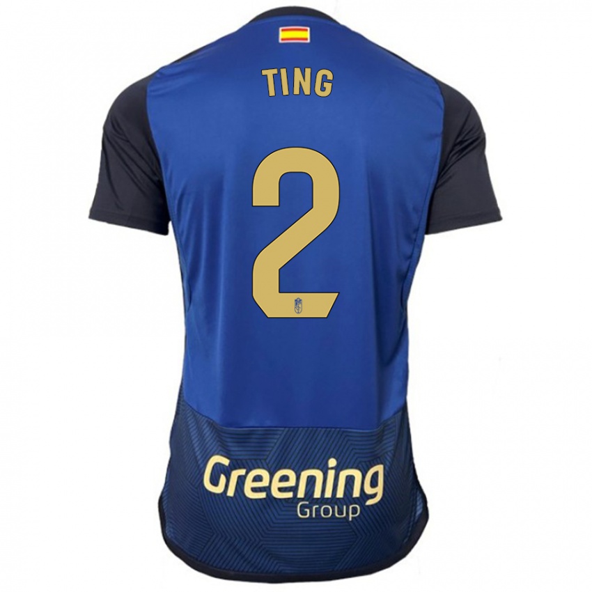 Kvinder Xie Ting #2 Flåde Udebane Spillertrøjer 2023/24 Trøje T-Shirt