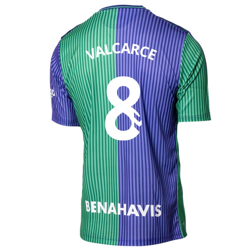 Kvinder Alejandro Valcarce #8 Grøn Blå Udebane Spillertrøjer 2023/24 Trøje T-Shirt