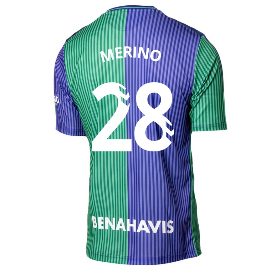 Kvinder Izan Merino #28 Grøn Blå Udebane Spillertrøjer 2023/24 Trøje T-Shirt