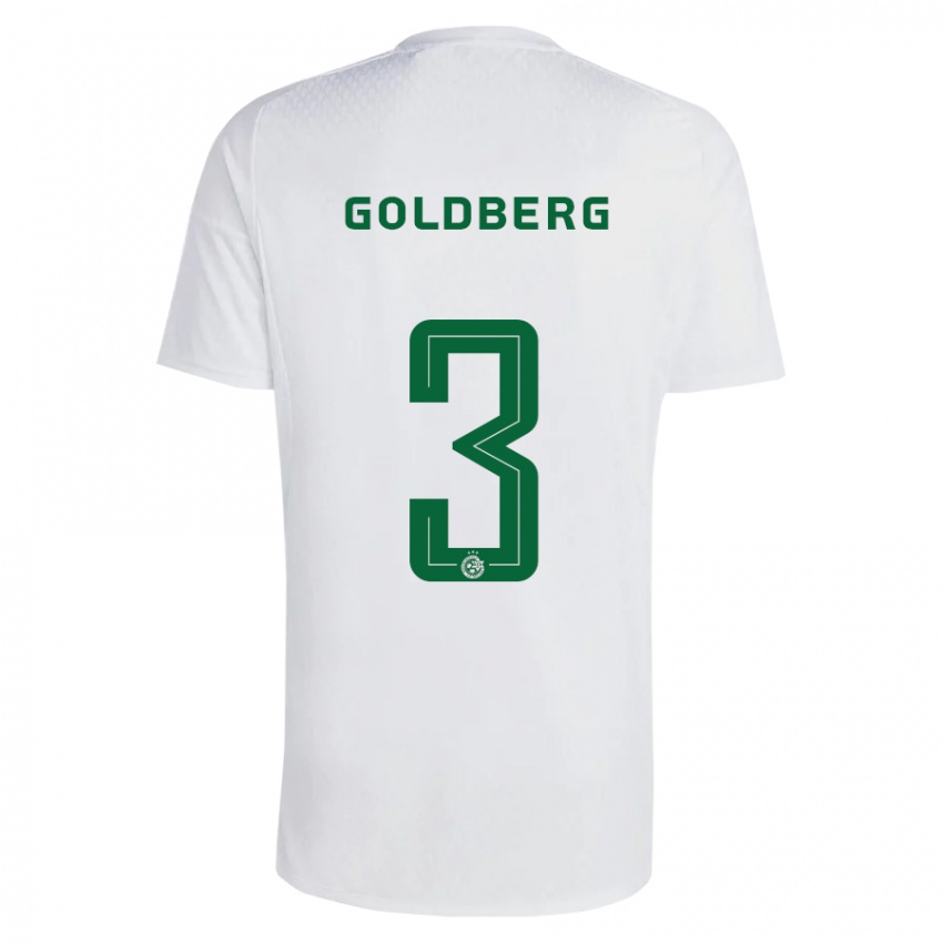 Kvinder Shon Goldberg #3 Grøn Blå Udebane Spillertrøjer 2023/24 Trøje T-Shirt